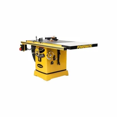 POWERMATIC Table Saw: 460 V AC Volt, 6.5 A Current, 10 in Blade Dia. - Standard Cabinet Table Saws