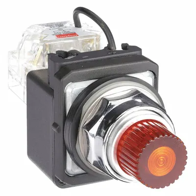 Dayton Pilot Light: 30 mm Panel Mounting Size, Amber, LED - LED Pilot-Lights