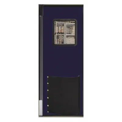 CHASE Swinging Door: Polyethylene, 1 Doors, Blue, 3 ft Door Wd, 7 ft Door Ht - Washdown Swinging Doors