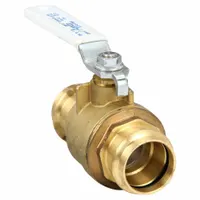 APOLLO Manual Two-Way Ball Valve: 1 1/2 in, Brass, Straight, Press x Press, Full Port Ball Port (MPN 77VLF14701)