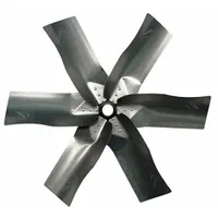Galvanized steel propeller fan blade with 6 blades, 24-inch diameter, and 38° pitch. Designed for clockwise rotation. Used in HVAC and refrigeration systems for air movement across condensers or evaporators