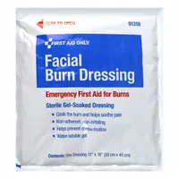 FIRST AID ONLY Facial Burn Dressing: 16 in Dressing Lg, 12 in Dressing Wd, Gauze, Sterile (MPN 91318)