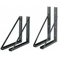 Steel mounting brackets for securing underbody truck boxes. Sold as a pair, each bracket is 24 inches long with a black finish. Includes necessary mounting hardware for installation