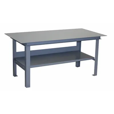 JAMCO Work Table: Fixed Ht, Steel, 72 in x 36 in, 12,000 lb Overall Load Capacity - Steel-Top Worktables