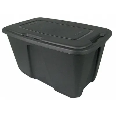 HOMZ Storage Tote: 32 gal, 31 7/8 in x 20 in x 17 3/4 in, Gray Body, Gray Lid - Colored Totes with Snap-On Lids