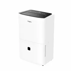 Portable dehumidifier for offices and rooms, using low grain refrigerant R-32. Measures 24 1/8 in x 15 3/8 in x 11 7/16 in. Includes air filter; drain hose and hour meter not included.