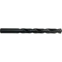General purpose high-speed steel jobber-length drill bit with a 17/64" diameter. Black oxide finish reduces friction and resists corrosion. 118° split point enables self-centering and reduces walking without a center punch. Suitable for drilling in metal, wood, and plastic in production and maintenance applications