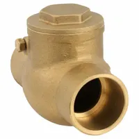 APPROVED VENDOR Swing Check Valve: Swing, Inline Valve Body, 1 in Pipe Size, Sweat x Sweat, Brass
