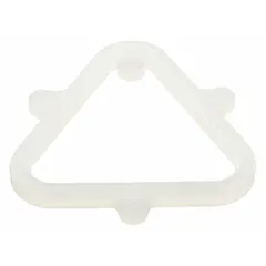 Retainer ring for Whirlpool washing machines and dryers. Secures internal components to prevent loosening during operation. Used in appliance maintenance and repair.