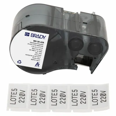 BRADY M5-30-428 Precut Label Roll Cartridge - Brady Precut Label Roll Cartridges