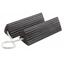 Wheel Chock: Rubber, 11 1/2 in Overall Lg, 11 in Overall Wd, 5 1/4 in Overall Ht, 2 Chocks, 1 PR (MPN RC5512-P-U)