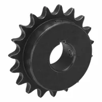 Steel sprocket for 5/8 in chain pitch (ANSI #50) with 19 teeth, 1 3/16 in bore diameter, and 3.797 in pitch diameter. Fixed-bore design mounts directly on a shaft without bushings. Used in power transmission systems for conveyors, packaging equipment, and agricultural machinery