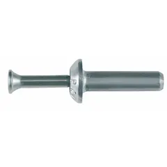 This metal removable screw-drive anchor is designed for fastening fixtures, conduit, or equipment into concrete, block, or brick. It features a mushroom head, is made of Zamac alloy with a zinc-plated finish, and has an overall length of 3 inches. Supplied in a 100-piece pack.