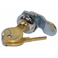Metal cam lock accessory for power supply enclosures. Provides a secure locking mechanism to control access and prevent unauthorized tampering in industrial electrical installations. Includes mounting hardware