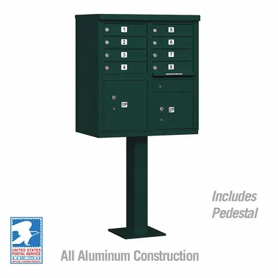 SALSBURY INDUSTRIES Cluster Box Unit: CBU, 10 Doors, Horizontal, 62 in H x 30 1/2 in W x 18 in D - Multi-Unit Mailboxes