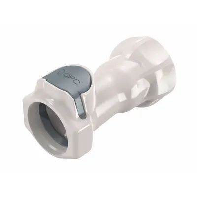CPC Quick Connection Coupling: Straight, 3/4 in Pipe Size, Quick-Disconnect Coupler x GHT - Polysulfone Quick-Disconnect Tube Fittings