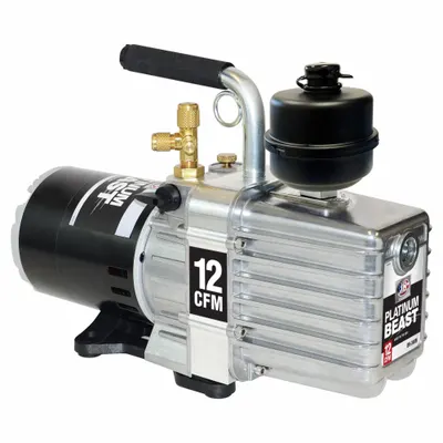 JB INDUSTRIES Vacuum Pump: 12 cfm, 15 micron Ultimate Vacuum, 120V AC, A2L Compatible - A2L Compatible Refrigerant Evacuation Pumps