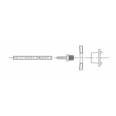 JUSTRITE Suction Option Assembly: Stainless Steel (MPN 12020) - Replacement Disconnects for HPLC Waste Cans
