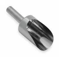 SANI-LAV Scoop: 16 oz Capacity, Silver, 9 1/8 in Overall Lg, 3 3/8 in Overall Wd, Stainless Steel (MPN 4002)