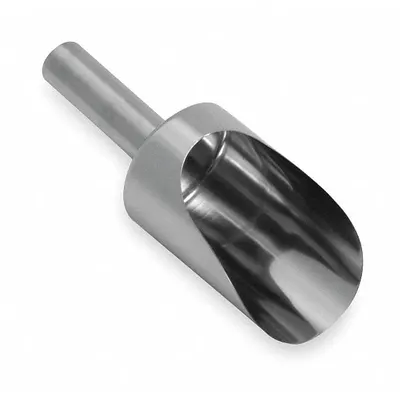 SANI-LAV Scoop: 16 oz Capacity, Silver, 9 1/8 in Overall Lg, 3 3/8 in Overall Wd - Stainless Steel Hygienic Hand Scoops