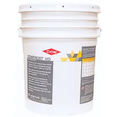DOWFROST HD is a food-grade propylene glycol heat transfer fluid formulated for closed-loop heating and cooling systems. This 30% concentration fluid provides freeze and burst protection within a temperature range of -50.8°F to 325.4°F. Supplied in a 5 gal pail, it is suitable for applications where incidental food contact may occur, such as in food processing and HVAC systems.