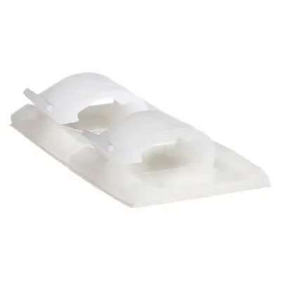 PANDUIT Cable Clip: 0.38 in Max. Bundle Dia., 0.49 in Slot Wd, 1 in Lg, 1 in Wd - Adhesive Mount Cable Clips