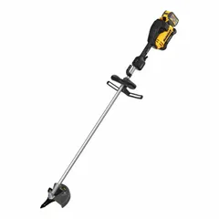 This battery-powered brush cutter features a brushless motor and a 10-inch cutting width for clearing heavy grass, weeds, and light brush. The straight shaft design and interchangeable head provide versatility for various trimming tasks. Powered by a 60V MAX* 9.0 Ah battery, it is suitable for commercial landscaping and property maintenance.