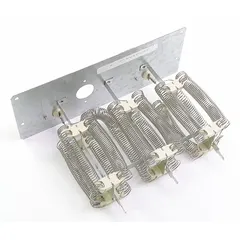 This electric heat element is a replacement part for HVACR heaters and heat exchangers. It operates at 277V and is used to restore heating function in commercial or industrial heating systems when the original element fails.