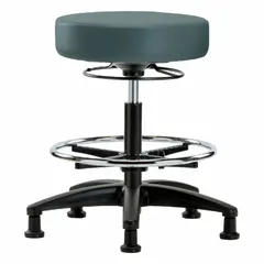 APPROVED VENDOR Vinyl Lab Stool, Height Range 19 3/4 in to 27 3/4 in, 17 in Seat Width, 17 in Seat Depth, Fiberglass Base, 5 Glides