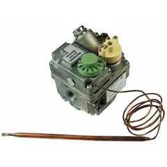 Gas valve for HVACR systems, controlling gas flow in furnaces, boilers, and commercial heating equipment. Suitable for natural gas or propane systems. Used as a replacement component in residential and light commercial heating applications.