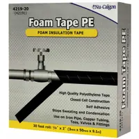 NU-CALGON Foam Tape: Continuous Roll, 2 in Roll Wd, 10 yd Overall Roll Lg, 125 mil Thick, Firm (MPN 4219-20)