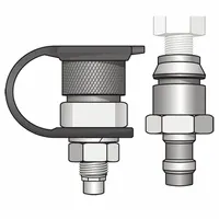This metal quick disconnect base kit provides a secure mounting point for lighted whip antennas on fleet vehicles. With a 3-inch height, it allows rapid attachment or removal of the whip for maintenance or storage. Suitable for use on trucks, trailers, and heavy equipment to improve visibility