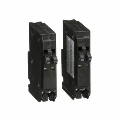 SQUARE D Miniature Circuit Breaker: 20/30 A, 120/240V AC, Single Phase - QO Series, Plug-In Square D Miniature Circuit Breakers