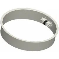 This steel manhole retaining ring, 4 ft in length with a silver finish, is designed for use with a cone-shaped safety ring. It provides a secure mounting interface for manhole davit base systems, supporting safe entry and retrieval operations in confined spaces