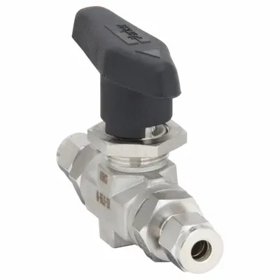 Parker Manual Two-Way Ball Valve: 1/4 in, 316 Stainless Steel, Straight, Sweat x Sweat - Straight-Body Stainless Steel Ball Valves