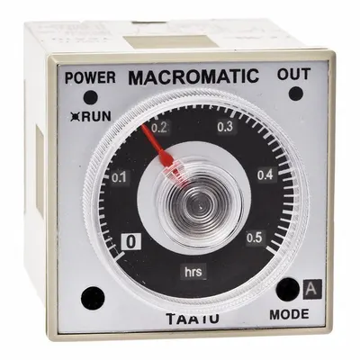 MACROMATIC Time Delay Relay: Socket Mounted, 100 to 240V DC/24 to 240V AC, 5 A - Panel Door-Mounted Relays