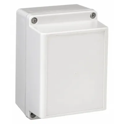 BOX ENCLOSURES Enclosure: Gray, Polycarbonate, 4 in x 3 in x 3 in, NEMA 4 - Nonmetallic Enclosures