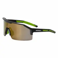 JACKSON SAFETY Safety Glasses: Gold Lens, Half-Frame, Hard Coat/Scratch-Resistant, Black/Green Frame (MPN 60009)