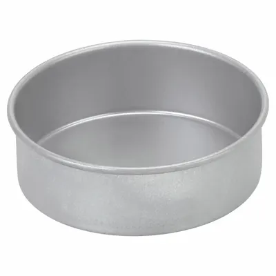 CHICAGO METALLIC 8 in Round Cake Pan, Aluminized Steel, Glazed, Closed Bead - Cake Pans