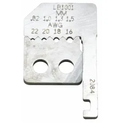 Steel replacement blade set for wire strippers. Overall length 25/32 in. Designed for use with IDEAL models 45-671 and 10F551. Restores cutting performance on wire strippers used in electrical and maintenance applications.