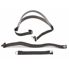 This head harness assembly is a replacement component for the Comfo Classic Half Mask Respirator. It secures the respirator to the wearer's head, maintaining proper fit and seal during use in environments requiring respiratory protection.