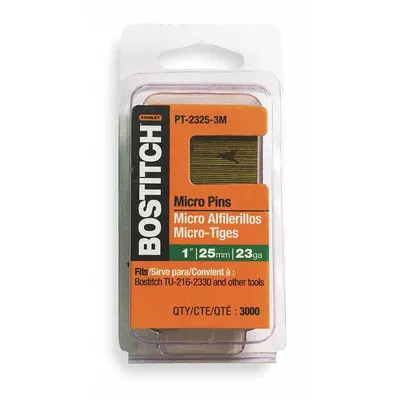 BOSTITCH PT-2319-3M Headless Pin Nails - Collated Trim, Pin, Finishing, & Brad Nails