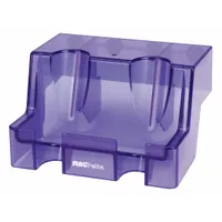 Tube Rack: 3 3/8 in Overall Wd, 5 in Overall Ht, 5 3/4 in Overall Lg, ABS Plastic, Purple, Wall (MPN HS23503)
