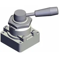 Hand Valve: VH Series, Lever Actuator, 3/8 in NPT, Bottom-Ported/Panel-Mounted Body (MPN VH332-N03)