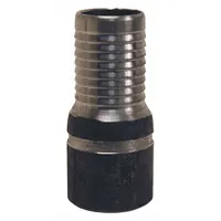 Barbed Hose Fitting: For 5 in Hose I.D., Steel x Steel, 5 in x 5 in Fitting Size, No Knurl, Straight (MPN STB50)