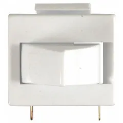 This switch controls the interior light in refrigerators and freezers, activating the lamp when the door opens and turning it off when closed. It is a direct replacement for a failed or worn switch.