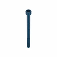 Metric system standard socket head cap screw with M8x1.25 thread, 100 mm length, right-hand thread, and 6 mm hex drive. Made from alloy steel with a blue phosphate finish. Supplied in a 10-pack. Suitable for general fastening applications in machinery and equipment assemblies