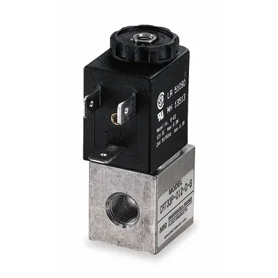 ARO Solenoid Air Control Valve: CAT, Three-Way / Two-Position, 24V DC - ARO CAT Series Solenoid-Operated Inline Air Control Valves