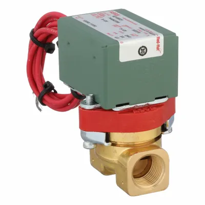REDHAT Solenoid Valve: 2-Way, Normally Closed, 3/8 in Pipe Size, 110V AC/120V AC - 2-Way/2-Position, Normally Closed Solenoid Valves