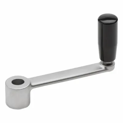 JW WINCO Straight Crank Handle with Revolving Grip, 3/4 in Bore, 6.3 in Length - Straight Crank Handles with Revolving Grip